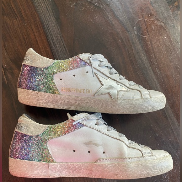 Golden Goose Glittery Silver Sneakers - Picture 9 of 9